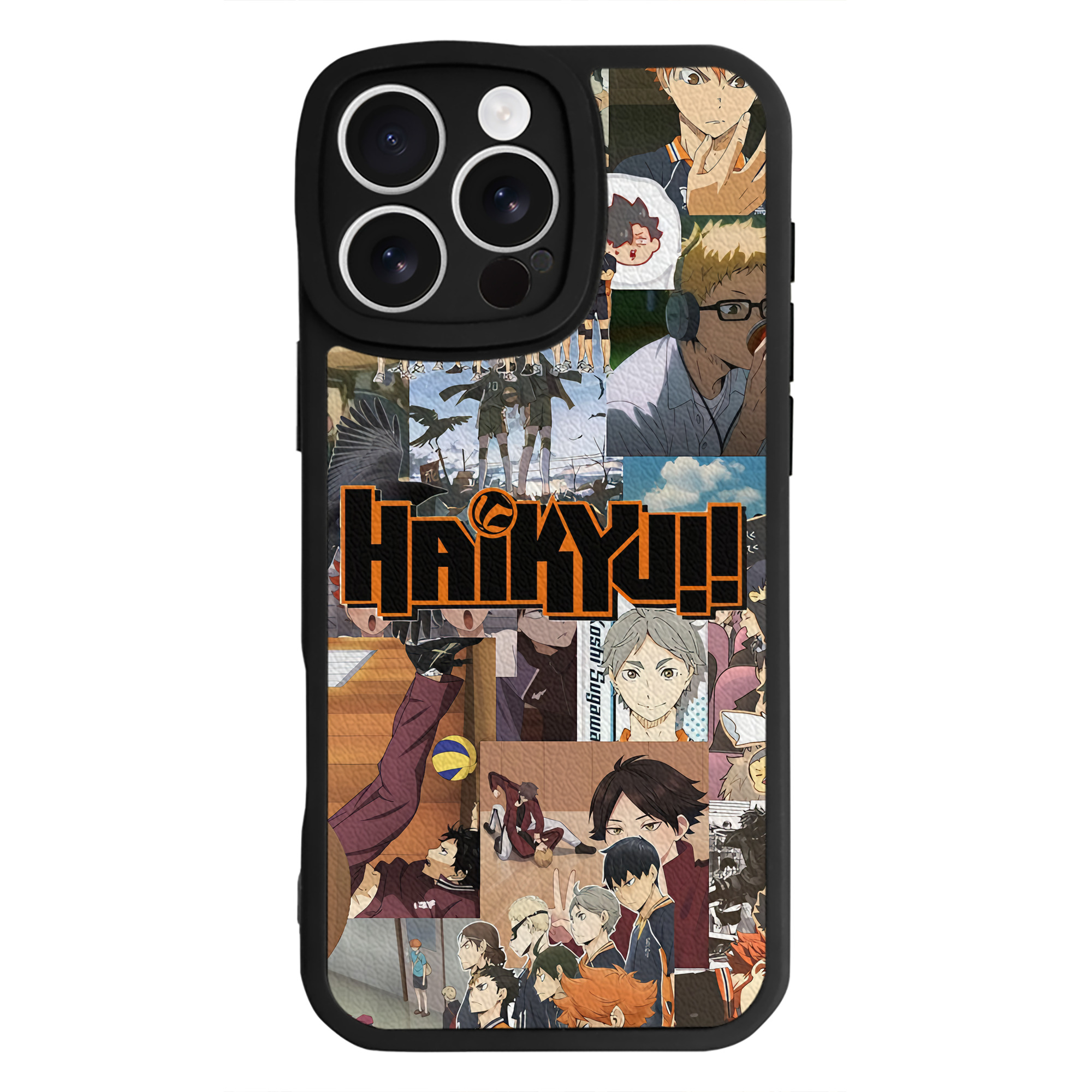 （画像用） ハイキュー!! Haikyu!! 【iPhone 16シリーズ対応】シリコンスマホケース（レザー調） 材質：シリコン